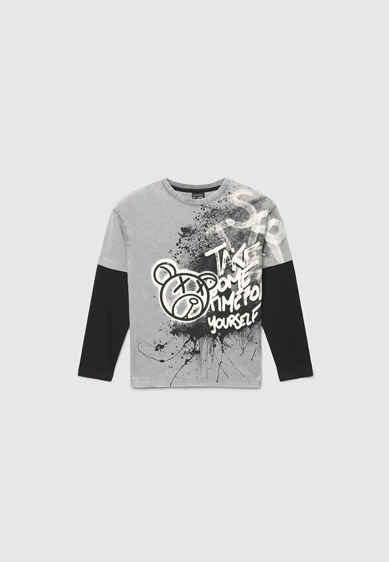 Graffiti Bear Spray-Art Tee for Boys