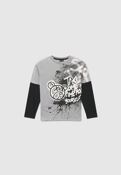 Graffiti Bear Spray-Art Tee for Boys