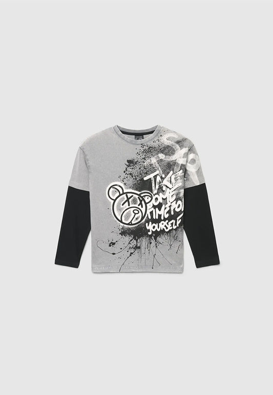 Graffiti Bear Spray-Art Tee for Boys