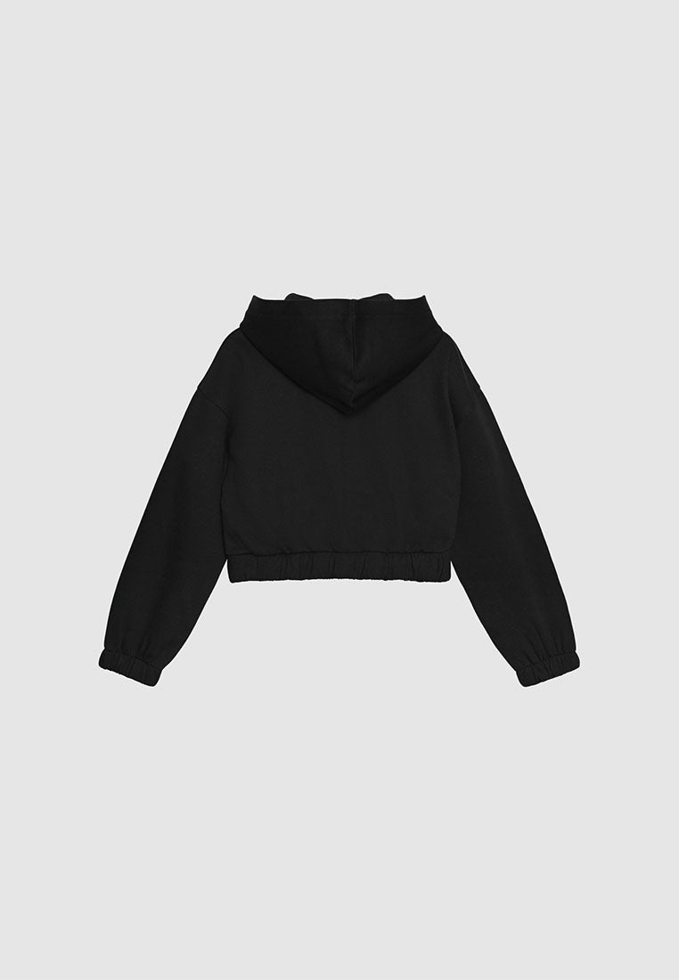 Cropped Zip-Up Hoodie for Girls