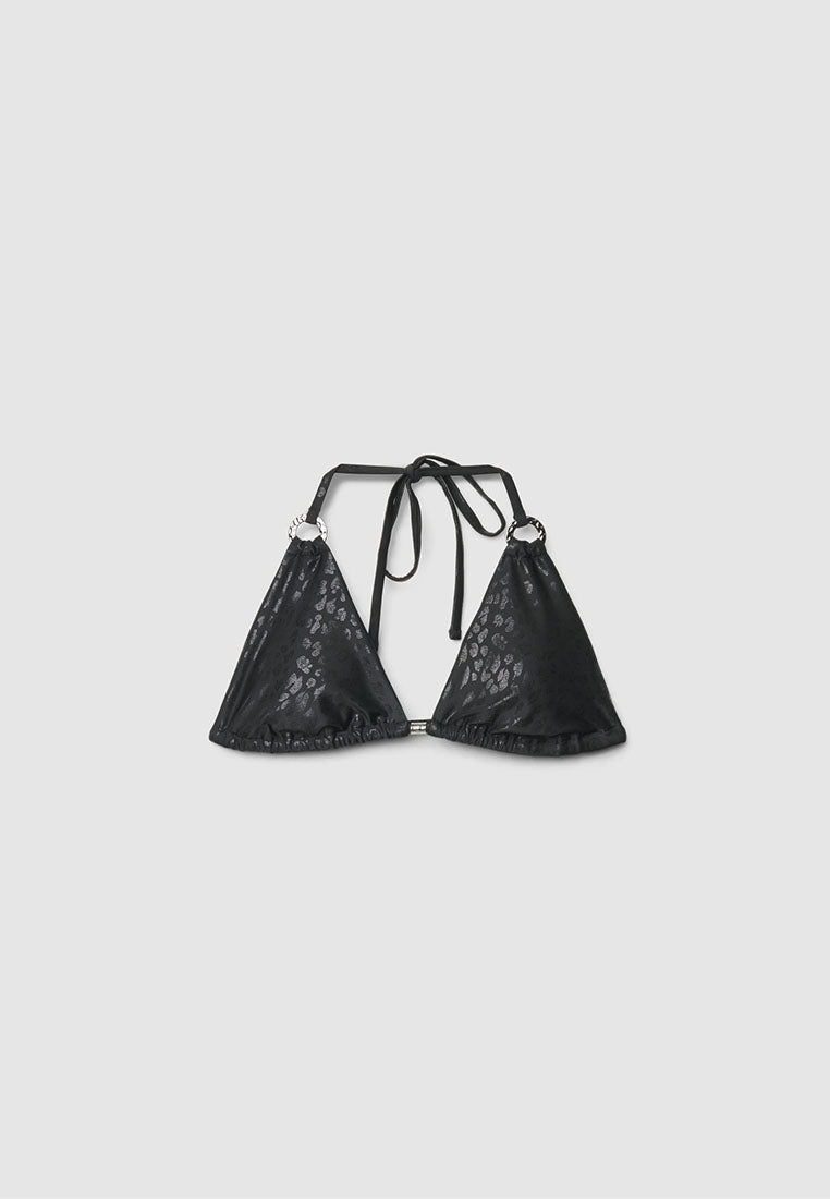 Women's Metallic Triangle Bikini Top