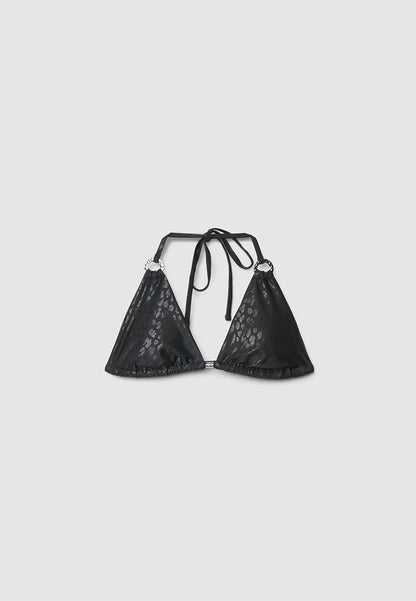 Women's Metallic Triangle Bikini Top