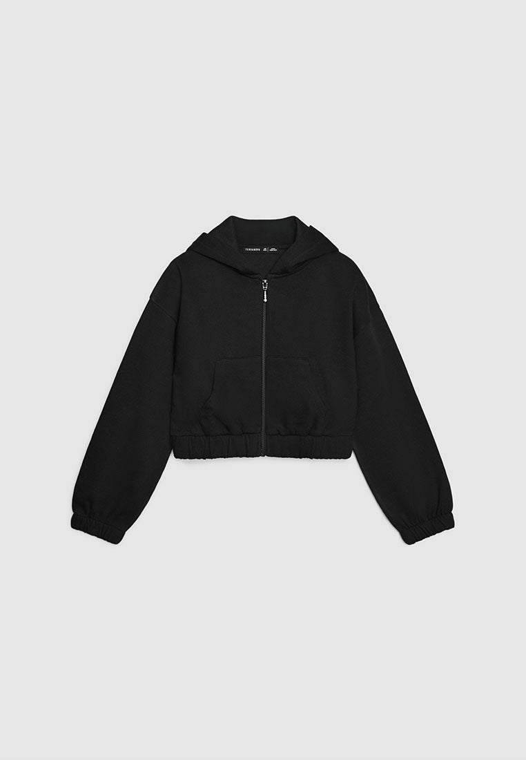 Cropped Zip-Up Hoodie for Girls