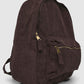 Women's Velvet backpack with front pocket