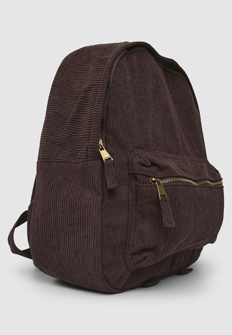 Women's Velvet backpack with front pocket