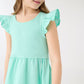 Skater Dress with Ruffle Sleeve for Girls