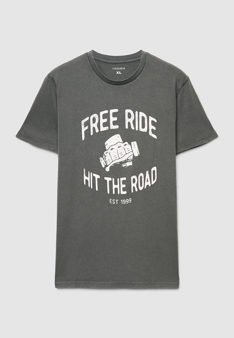 Men's "Free Ride Print " T-Shirt
