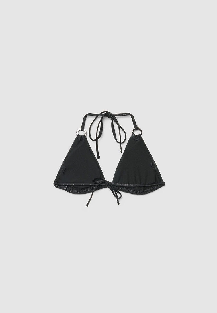 Women's Metallic Triangle Bikini Top