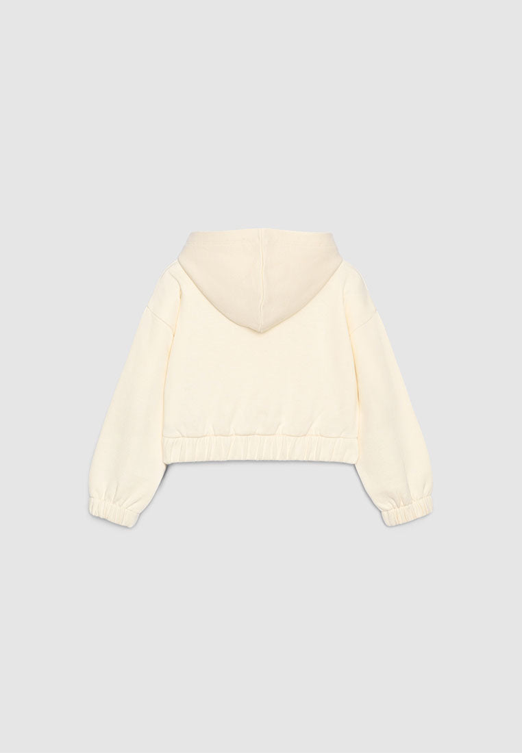 Cropped Zip-Up Hoodie for Girls