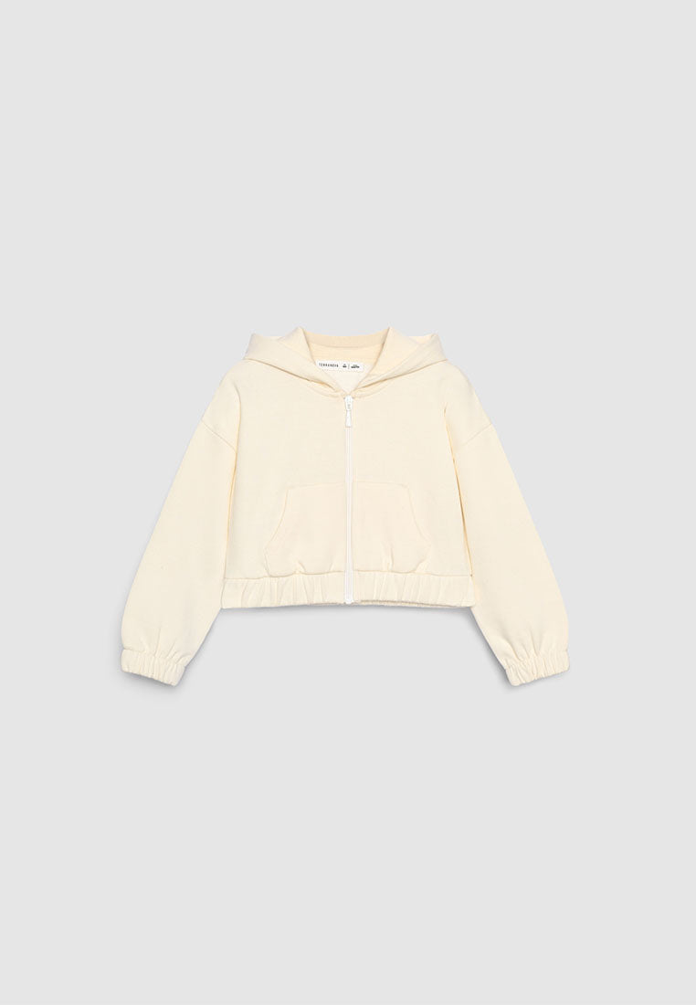 Cropped Zip-Up Hoodie for Girls