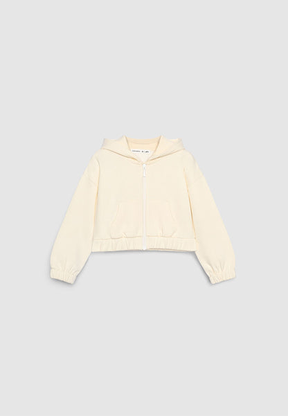 Cropped Zip-Up Hoodie for Girls