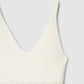 Women's V-neck Knitted Fitted Mini Dress