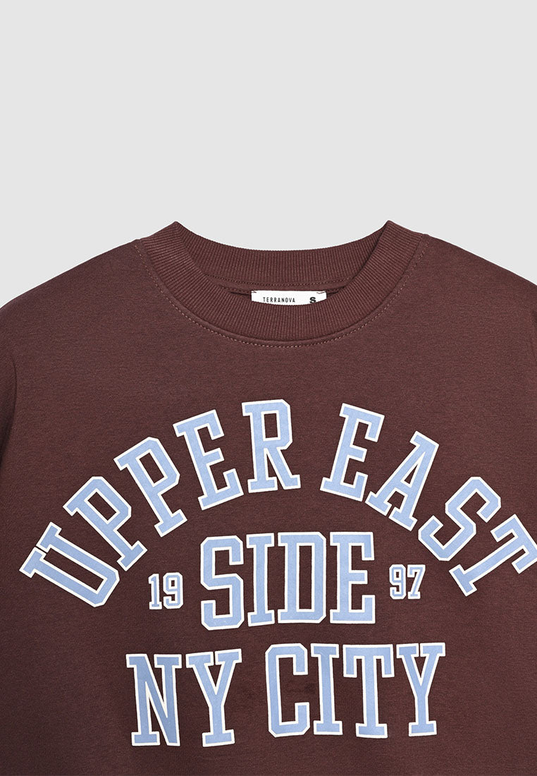 Women's College print sweatshirt