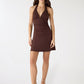 Women's V-neck Halter Mini Dress
