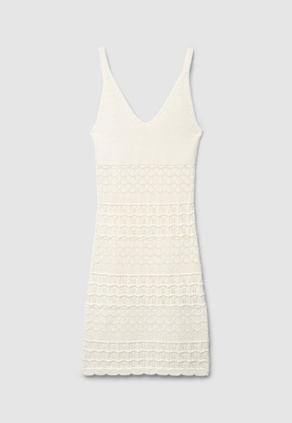 Women's V-neck Knitted Fitted Mini Dress