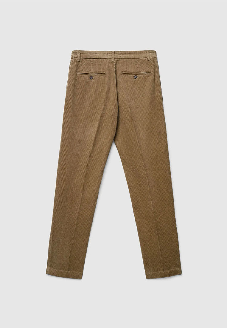 Men's Chino trousers with ribbed velvet elastic waistband