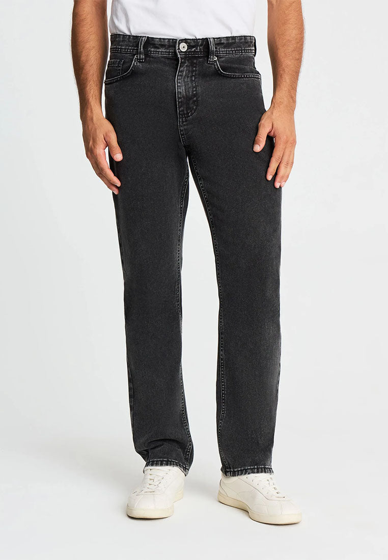 Men's Five-Pocket Straight Jeans Pants