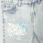 Slogan Print Ripped Jeans for Boys