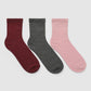 Women's Pack of 3 basic plain-coloured socks