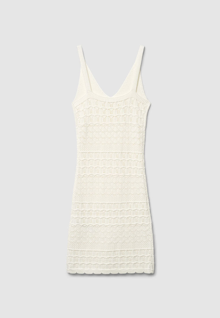Women's V-neck Knitted Fitted Mini Dress