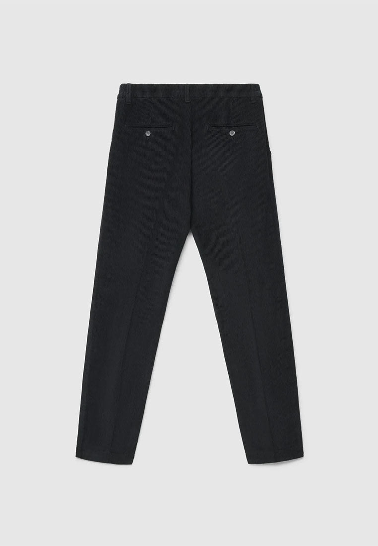 Men's Chino trousers with ribbed velvet elastic waistband