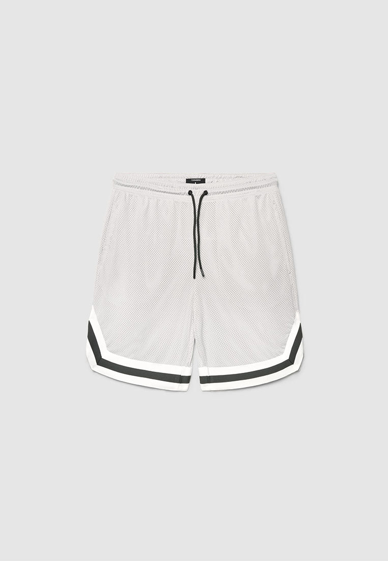 Men's Contrast Striped Basketball Shorts