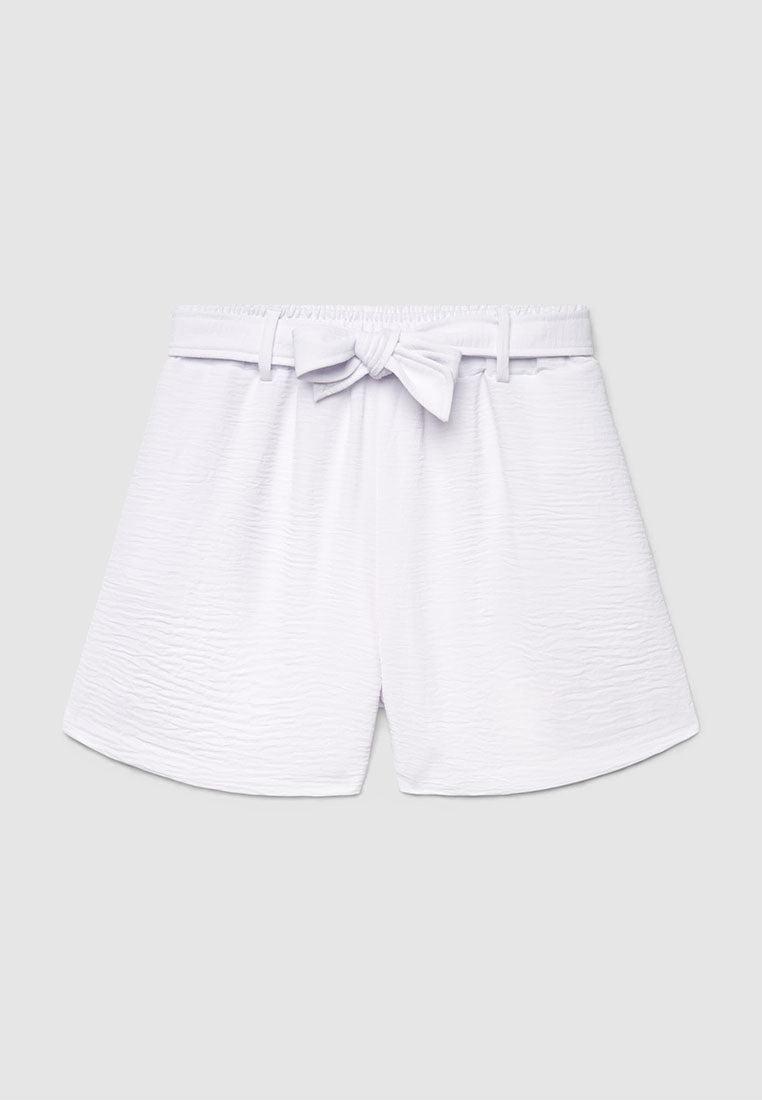 Bermuda Shorts with Bow Sash for Girls