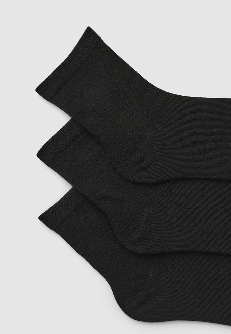 Women's Pack of 3 basic plain-coloured socks