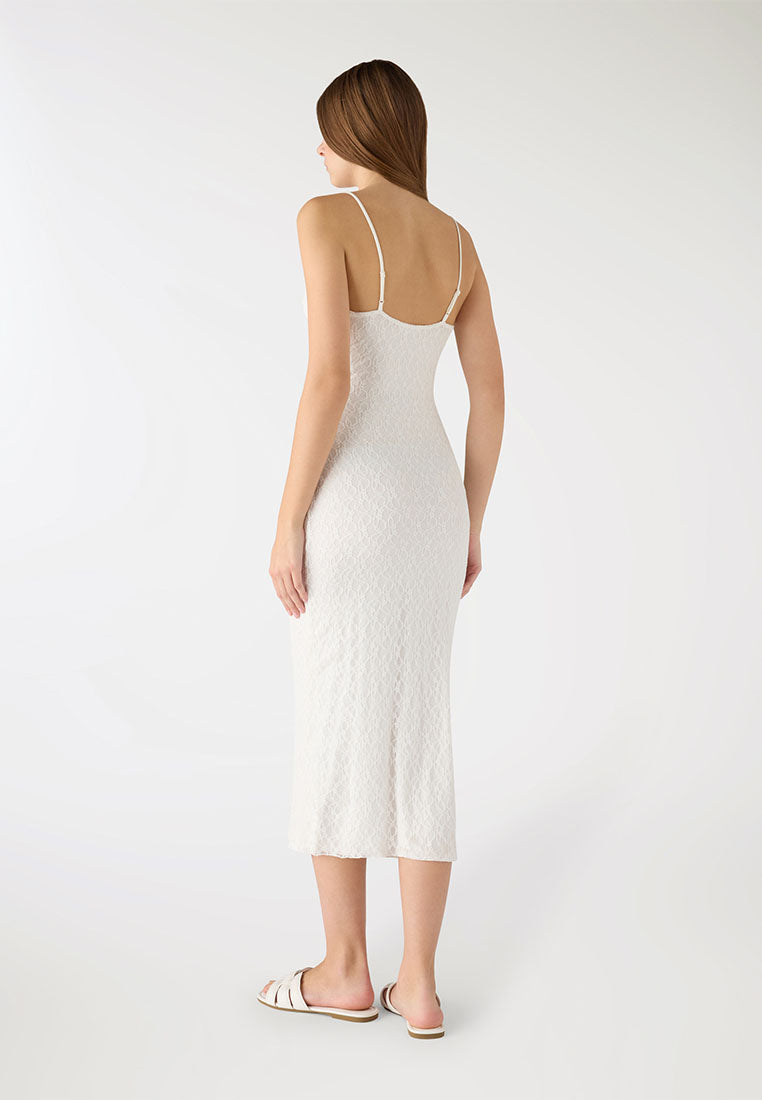 Women's Lace Cowl-Neck Maxi Dress