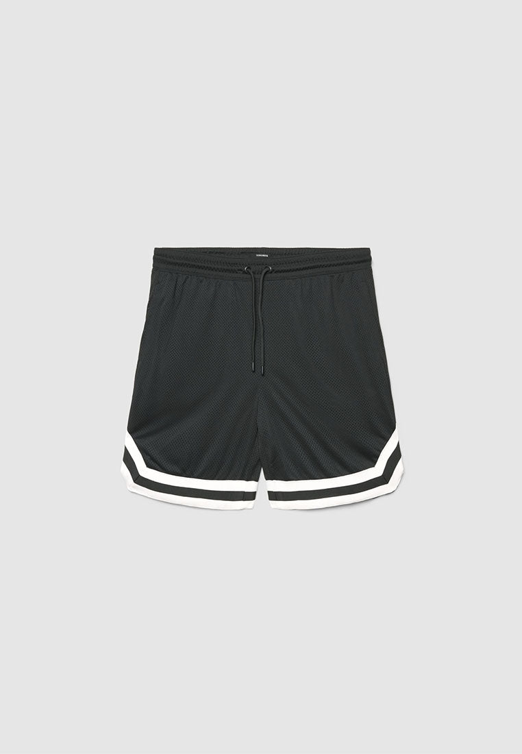 Men's Contrast Striped Basketball Shorts
