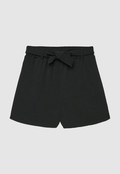 Bermuda Shorts with Bow Sash for Girls
