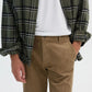 Men's Chino trousers with ribbed velvet elastic waistband