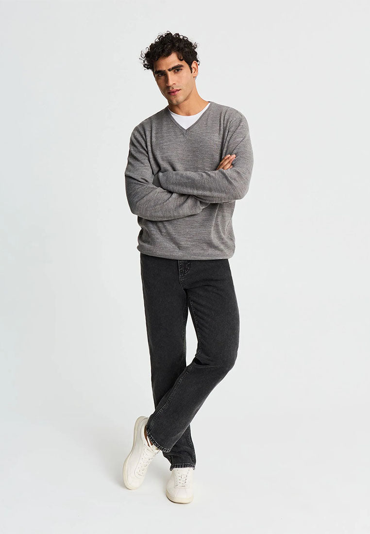 Men's Five-Pocket Straight Jeans Pants