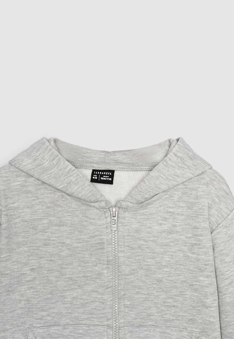 Classic Navy Blue Zip-Up Hoodie for Boys