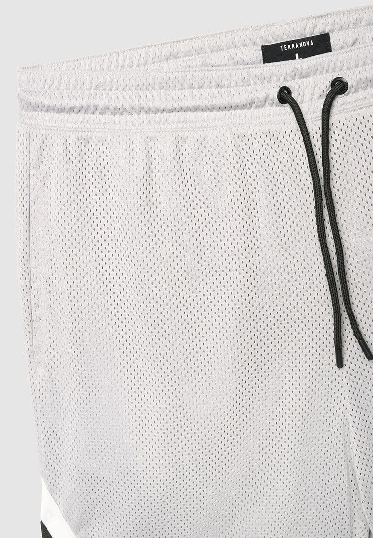 Men's Contrast Striped Basketball Shorts