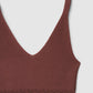 Women's V-neck Knitted Fitted Mini Dress