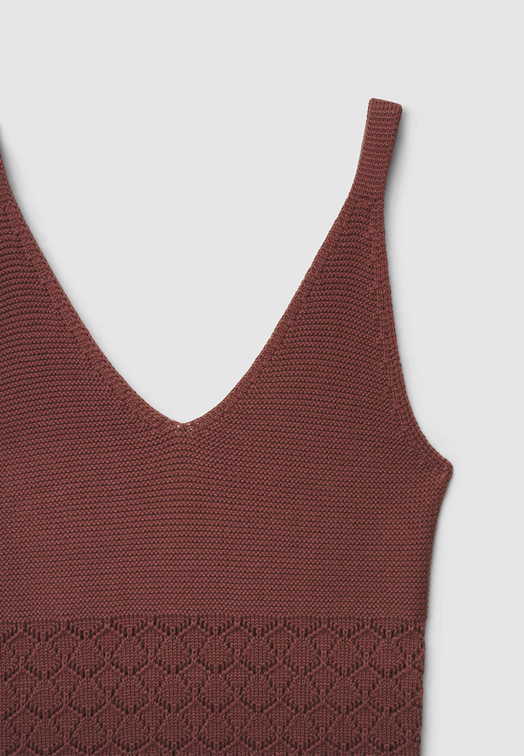 Women's V-neck Knitted Fitted Mini Dress