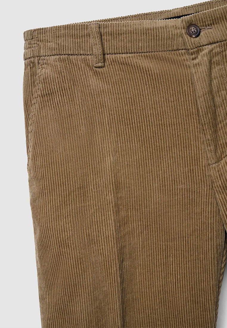 Men's Chino trousers with ribbed velvet elastic waistband