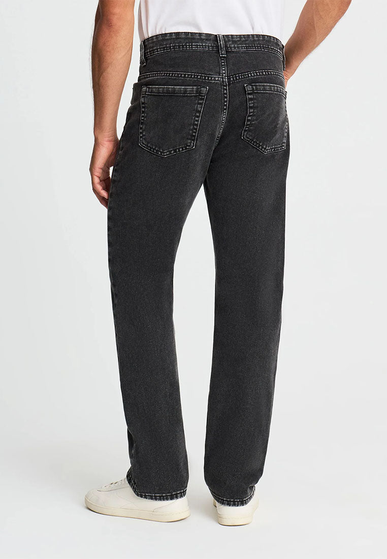 Men's Five-Pocket Straight Jeans Pants