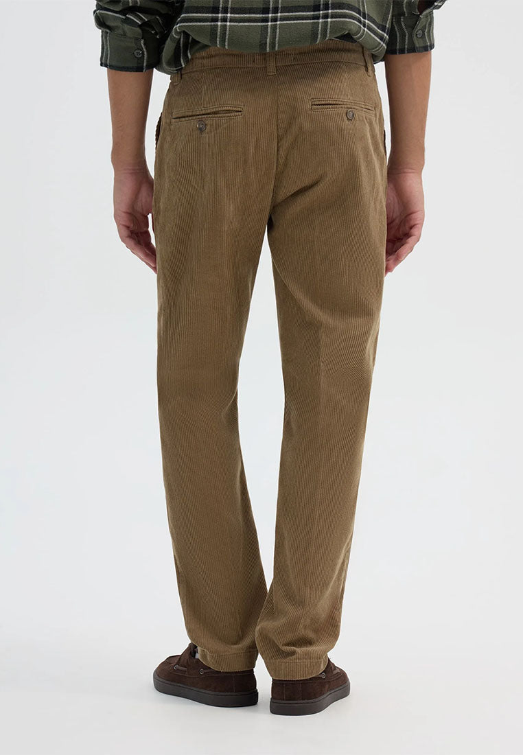 Men's Chino trousers with ribbed velvet elastic waistband