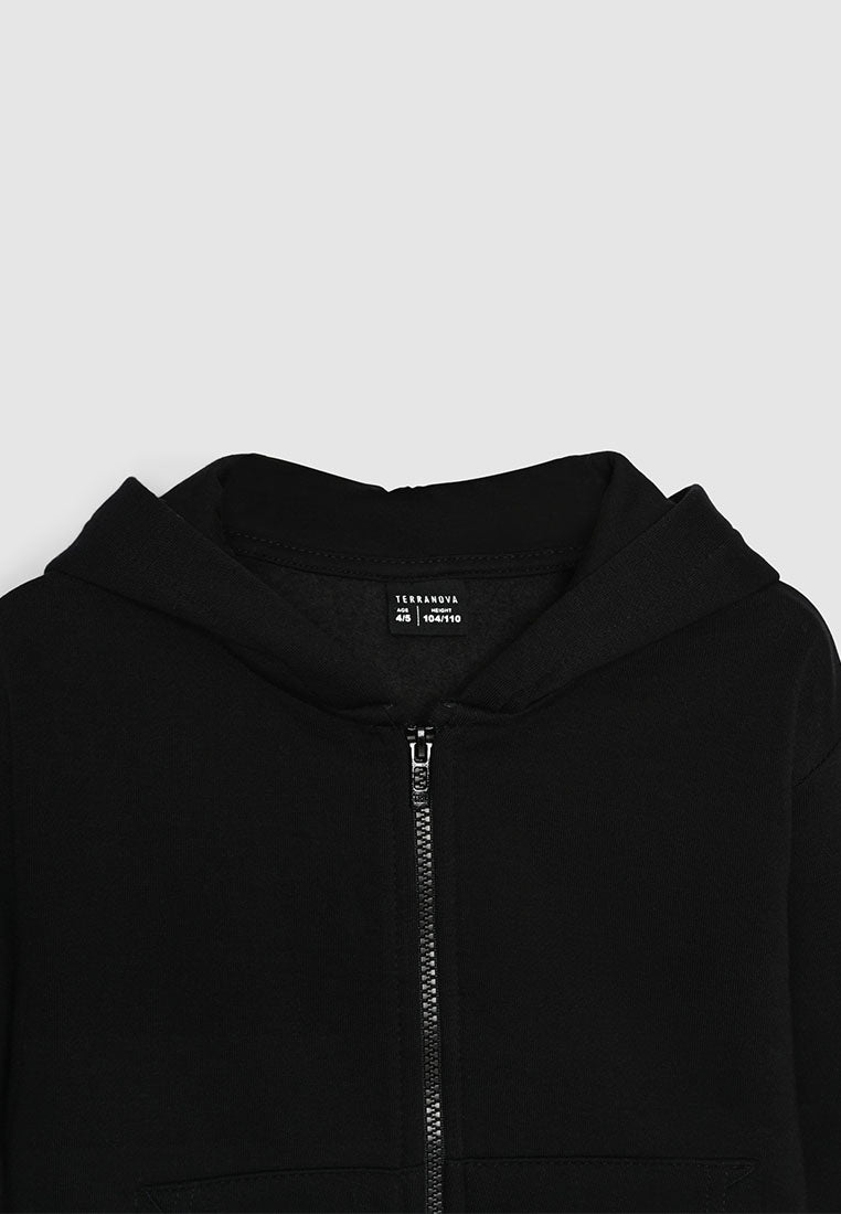 Classic Navy Blue Zip-Up Hoodie for Boys