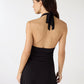 Women's V-neck Halter Mini Dress