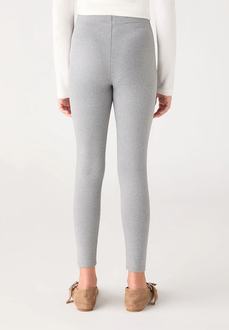 Pack of 3 Solid Color Long Leggings for Girls