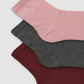 Women's Pack of 3 basic plain-coloured socks