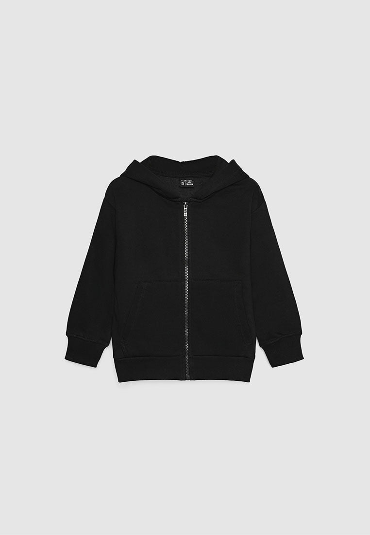Classic Navy Blue Zip-Up Hoodie for Boys
