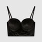 Women's Glitter Velvet Bustier Top
