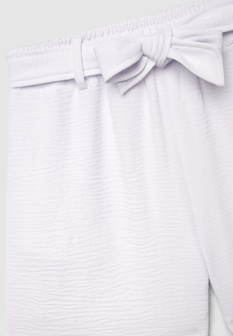 Bermuda Shorts with Bow Sash for Girls