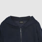 Classic Navy Blue Zip-Up Hoodie for Boys