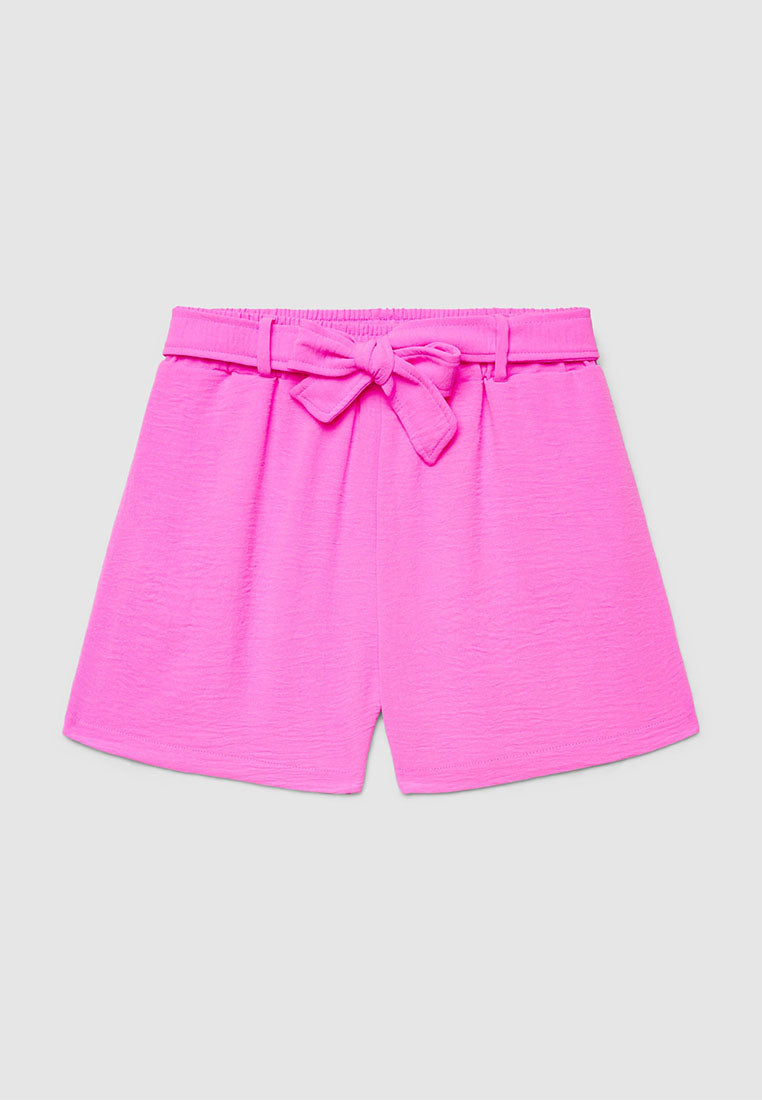 Bermuda Shorts with Bow Sash for Girls