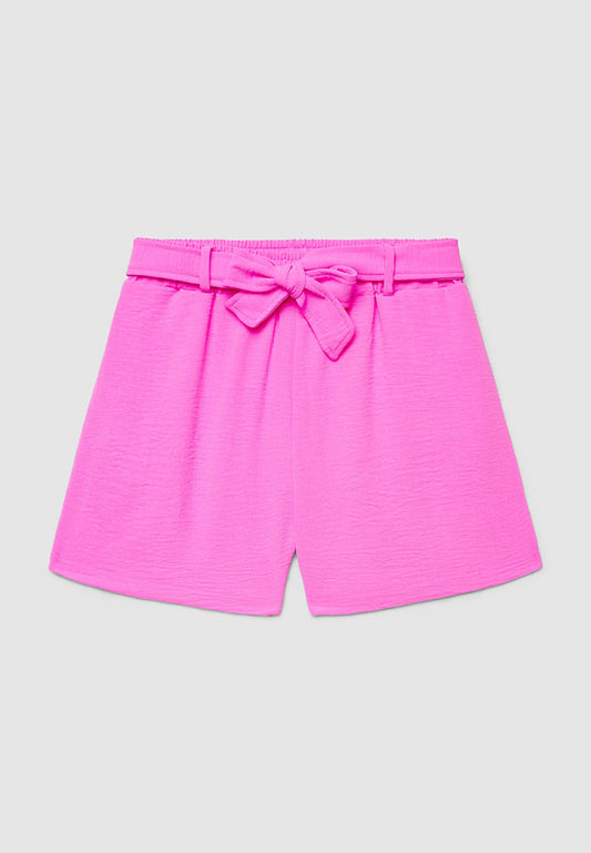 Bermuda Shorts with Bow Sash for Girls
